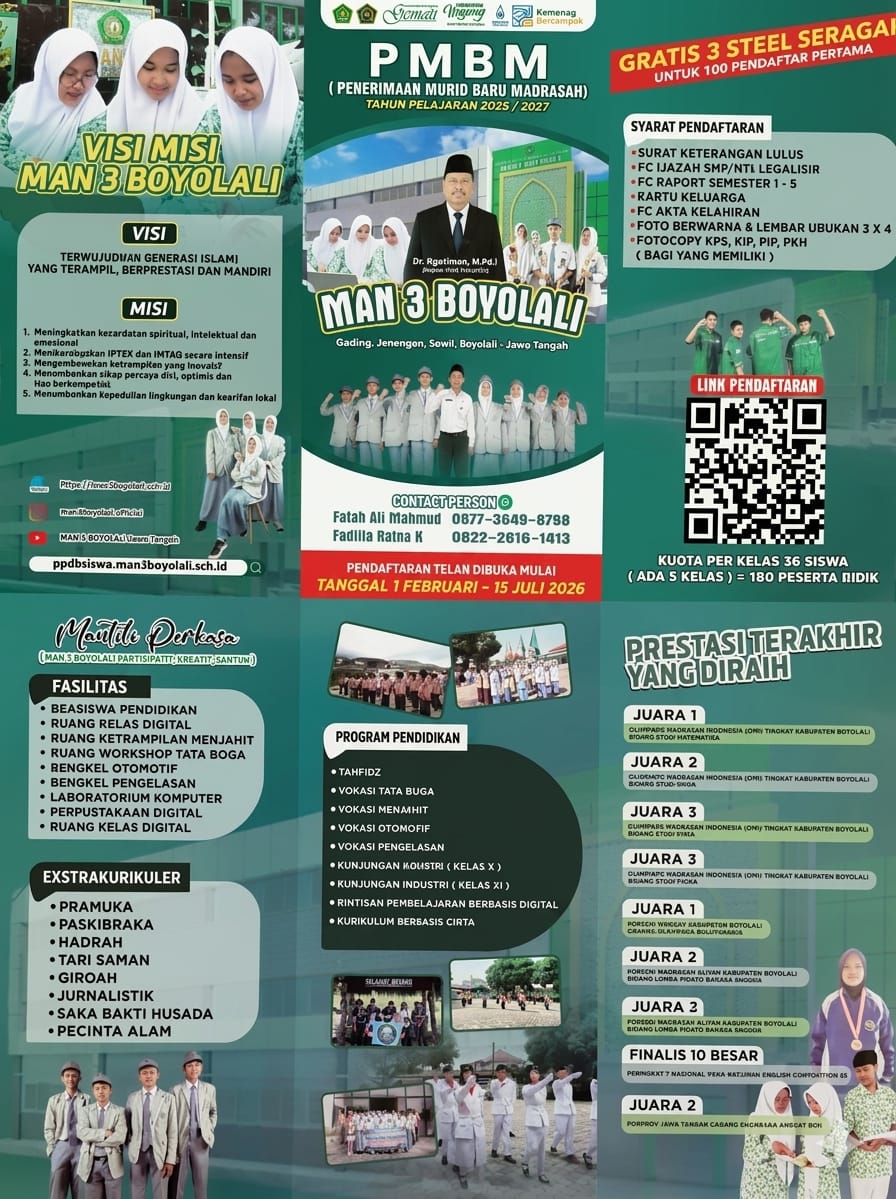 PPDB MAN 3 BOYOLALI PPDB MAN 3 BOYOLALI